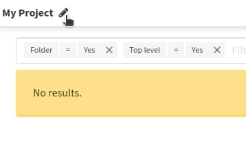Go to your project information page