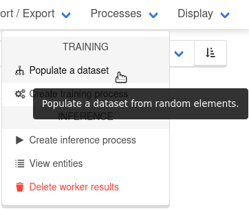 Populate the dataset