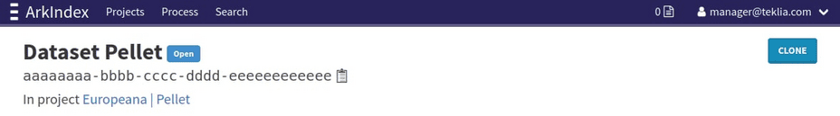 Find your dataset’s UUID on Arkindex