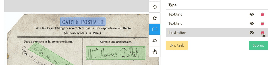 Delete the drawn illustration that should be a text line
