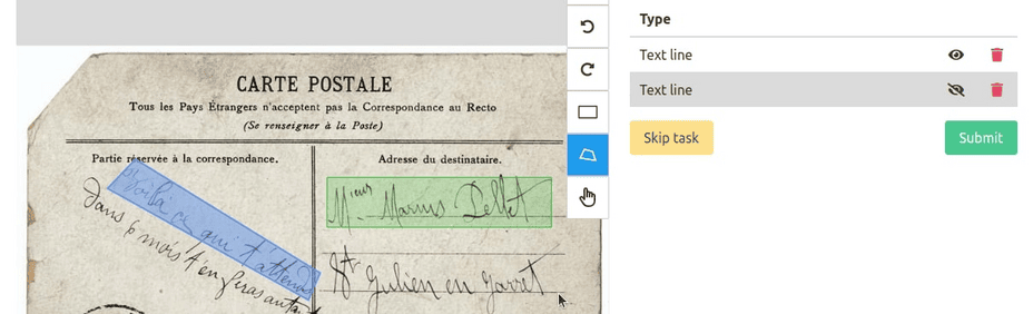 Click on the first added point to validate your drawing