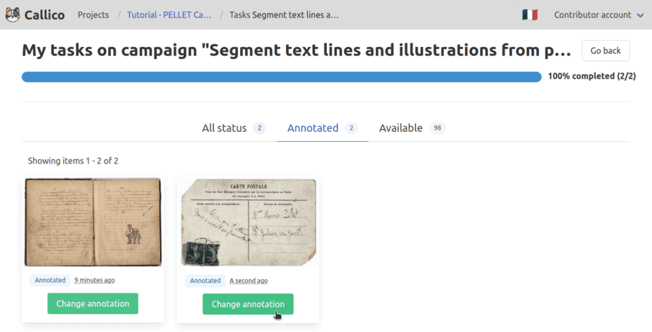 Correct an annotated task