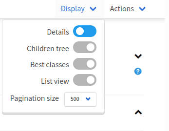 How to change the pagination size