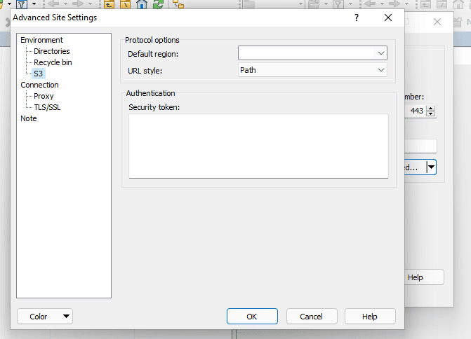 WinSCP settings for storage.teklia.com