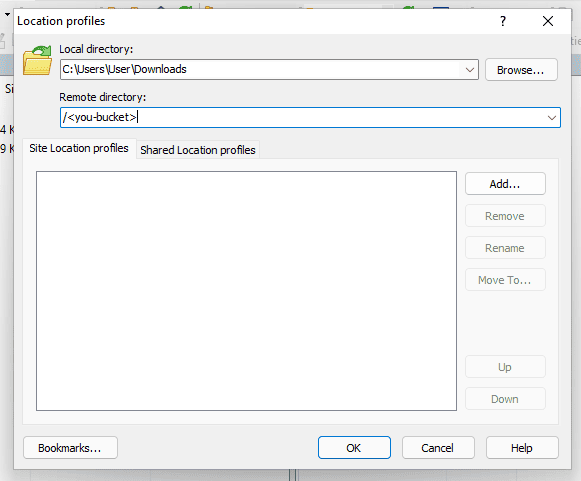 WinSCP settings for storage.teklia.com