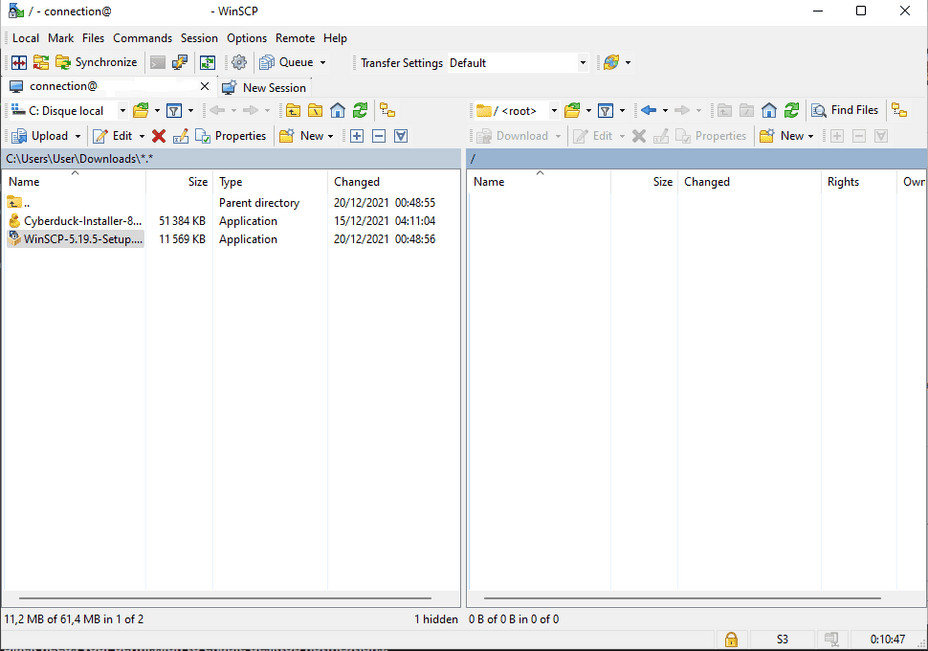 WinSCP settings for storage.teklia.com