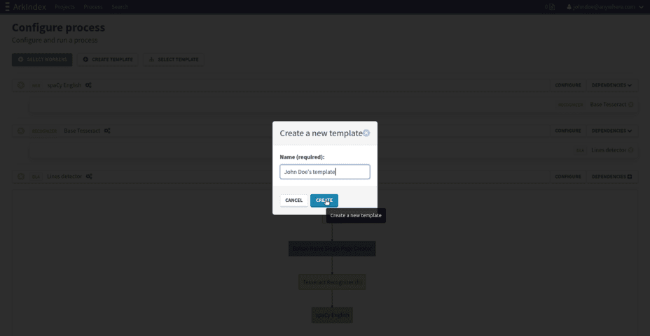 Create your new workflow template