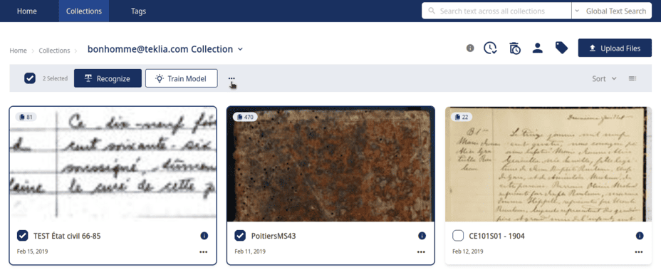 Export Transkribus documents