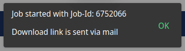 Export start notification
