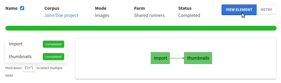 A completed process