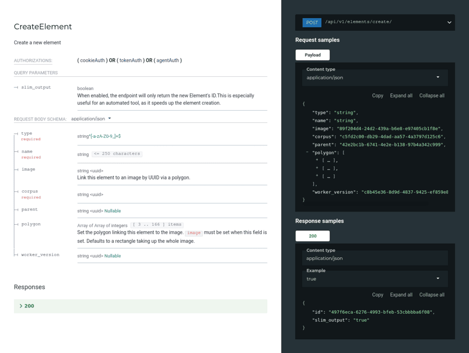 Reference of a single API Endpoint