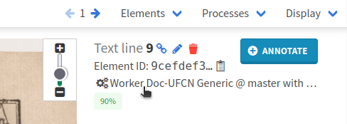 Worker run summary on an element