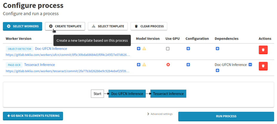 Create a new process template