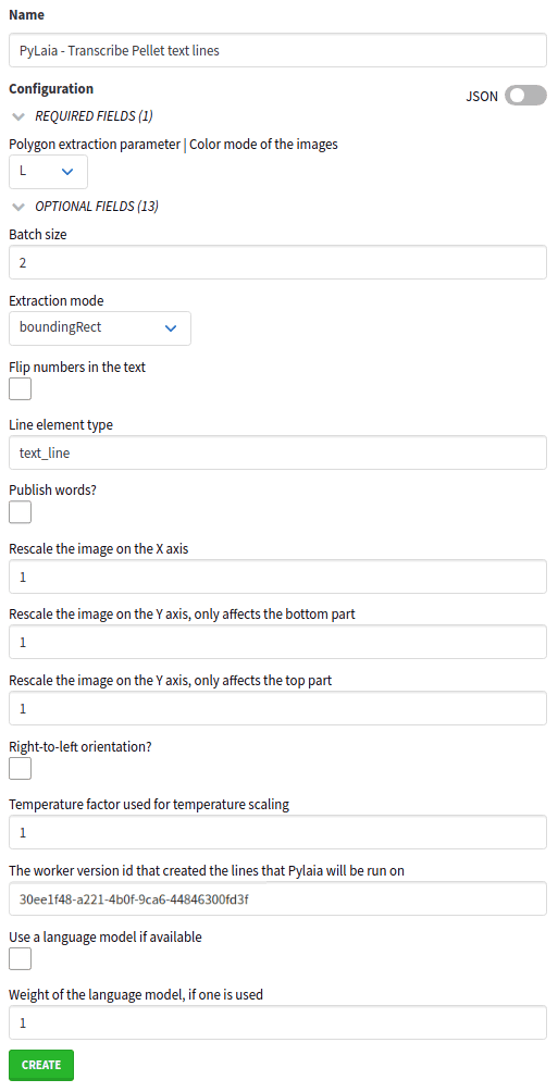 Configure the PyLaia Inference worker