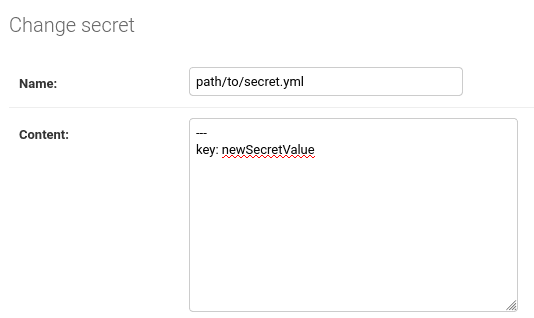Secret edition form