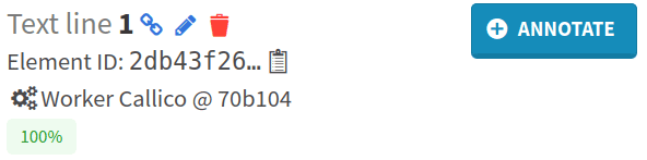 A text line annotated by a human