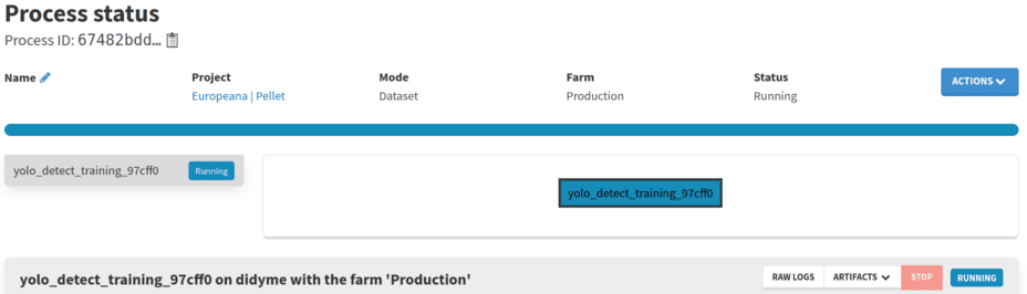 Training process is running