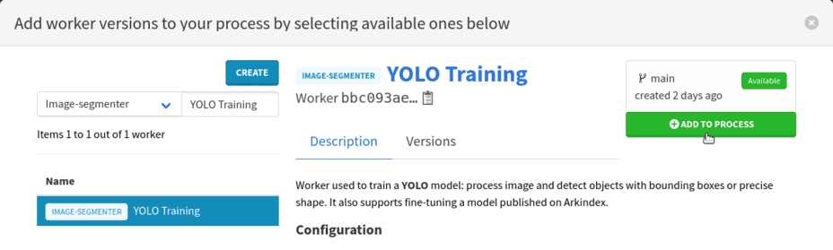 Add the YOLO Training worker to the process