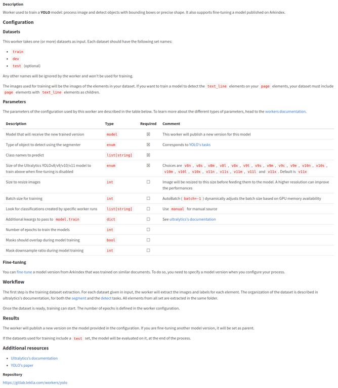 Worker’s description