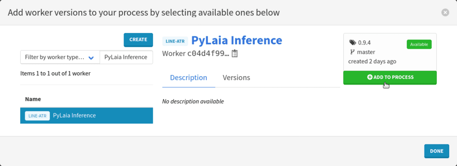 Add the PyLaia Inference worker to the process
