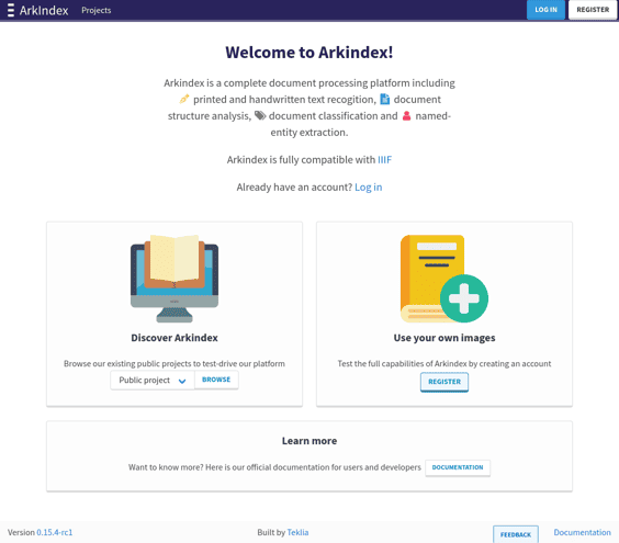 Main page for non authenticated users