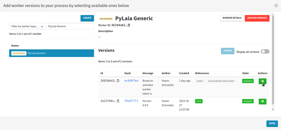 Add the PyLaia Generic worker to the process