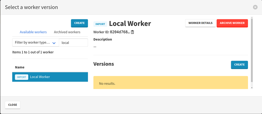 Create a local worker version