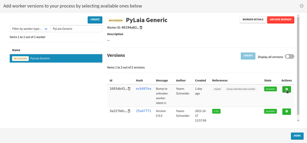 Add the PyLaia Generic worker to the process