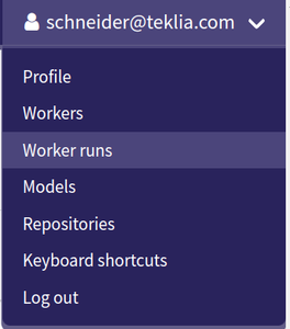 Browse your user worker runs