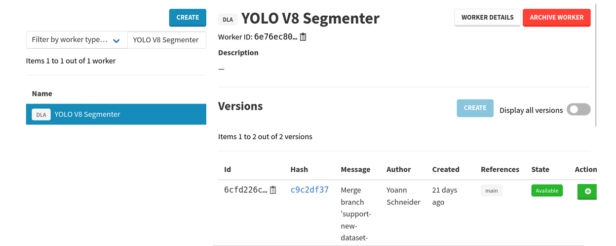Add the YOLO V8 Segmenter worker to the process