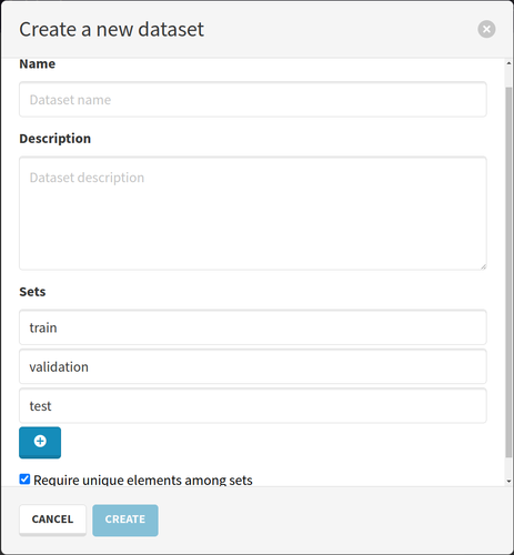 Create a new dataset